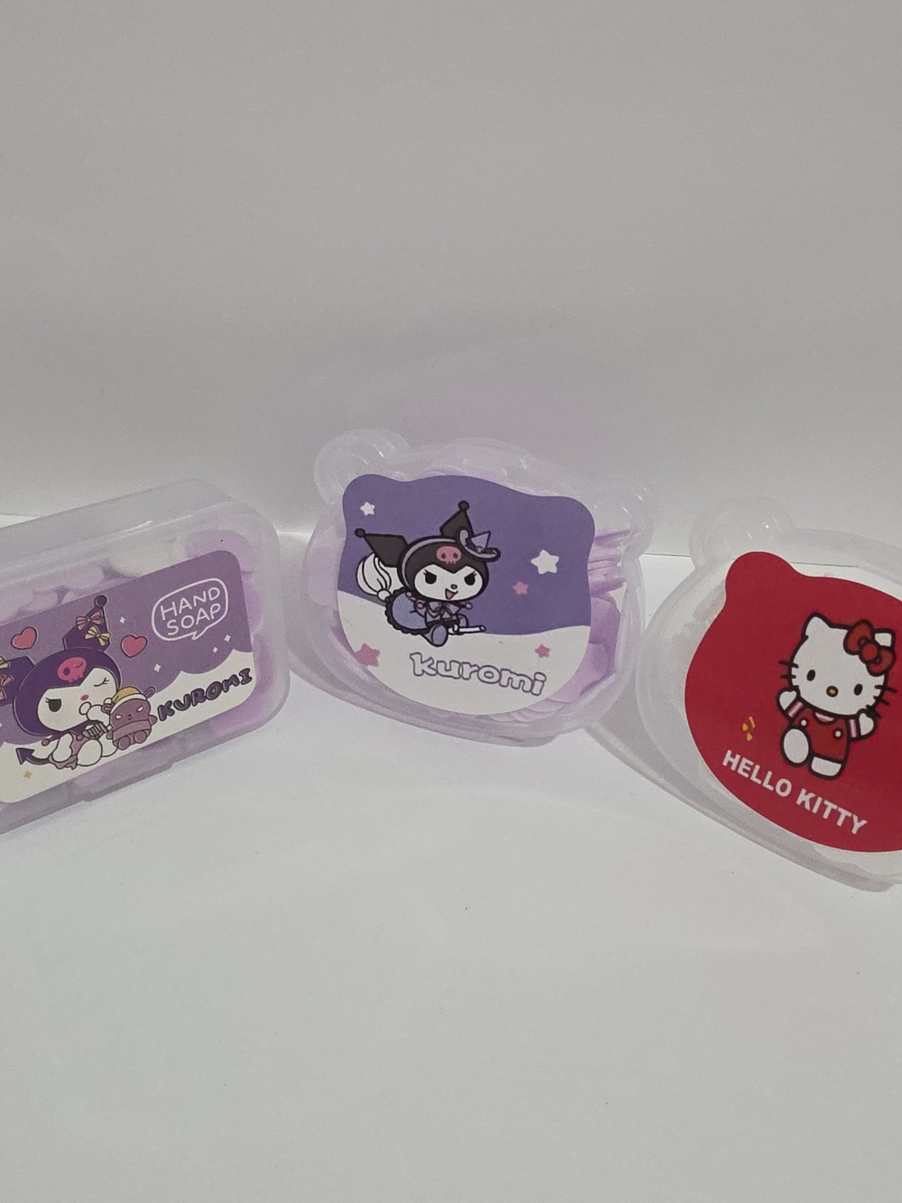 Sanrio Kuromi & Hello Kitty Soap Set - Purple & Red